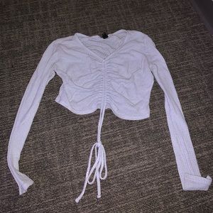 Blue crop top sweater